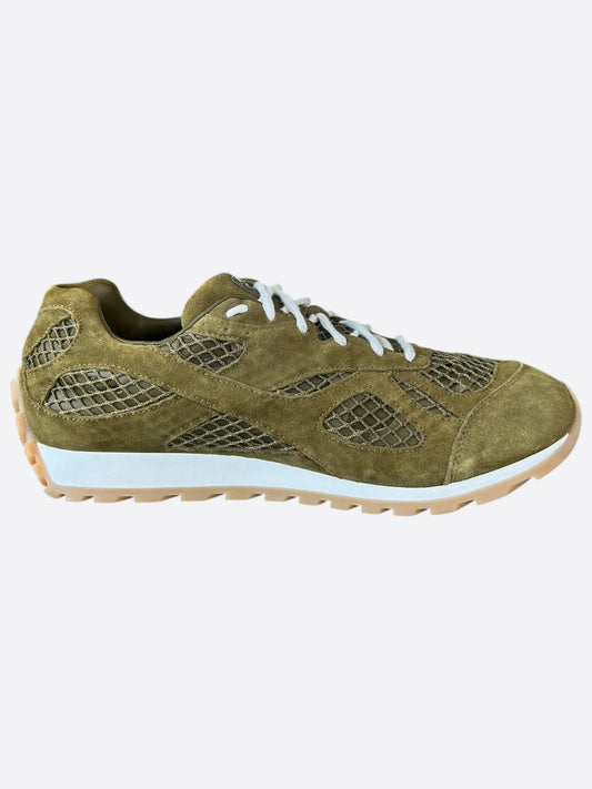 Bottega Veneta Olive & White Orbit Sneakers