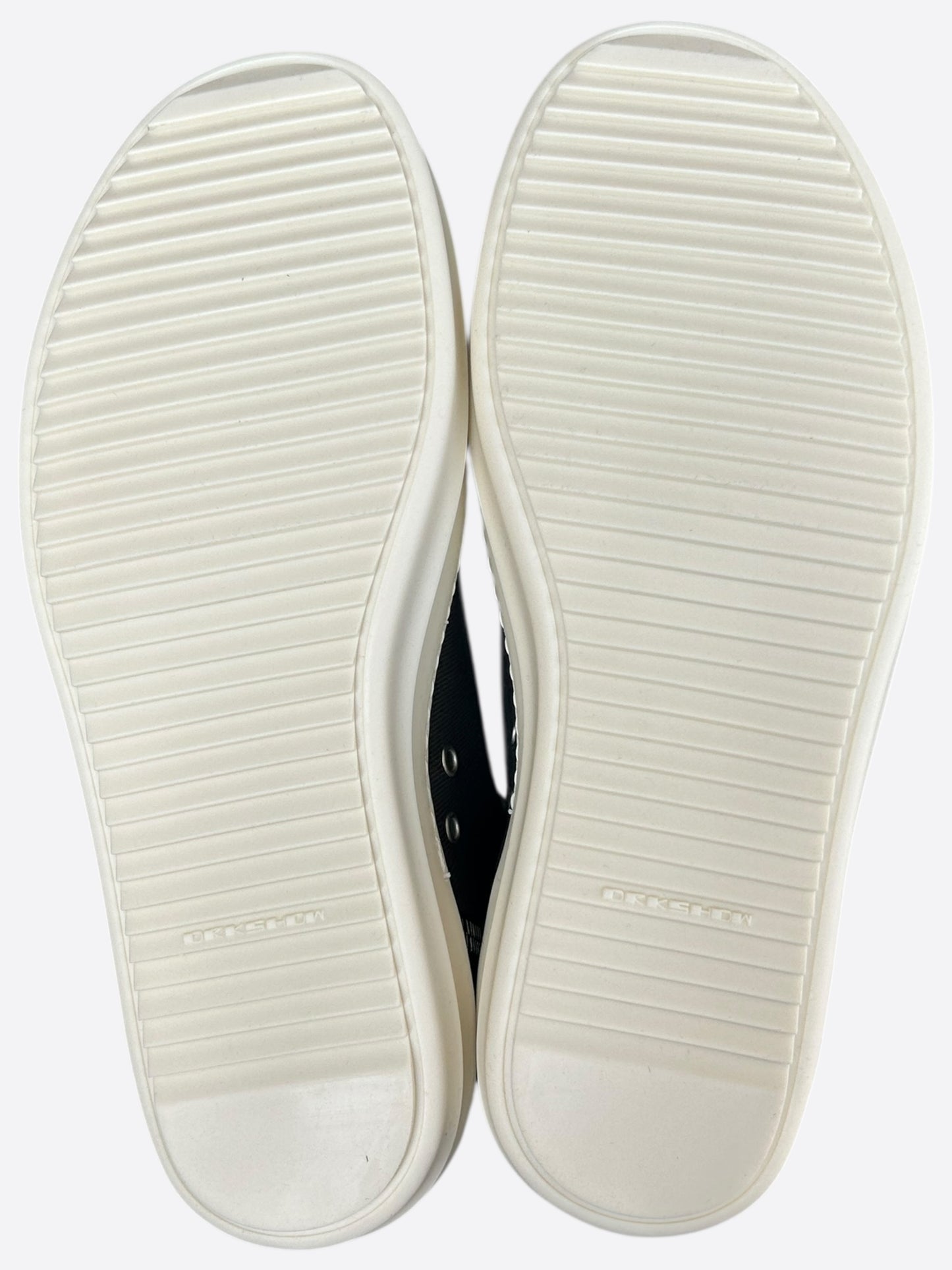 Rick Owens Grey & White High Top Sneakers