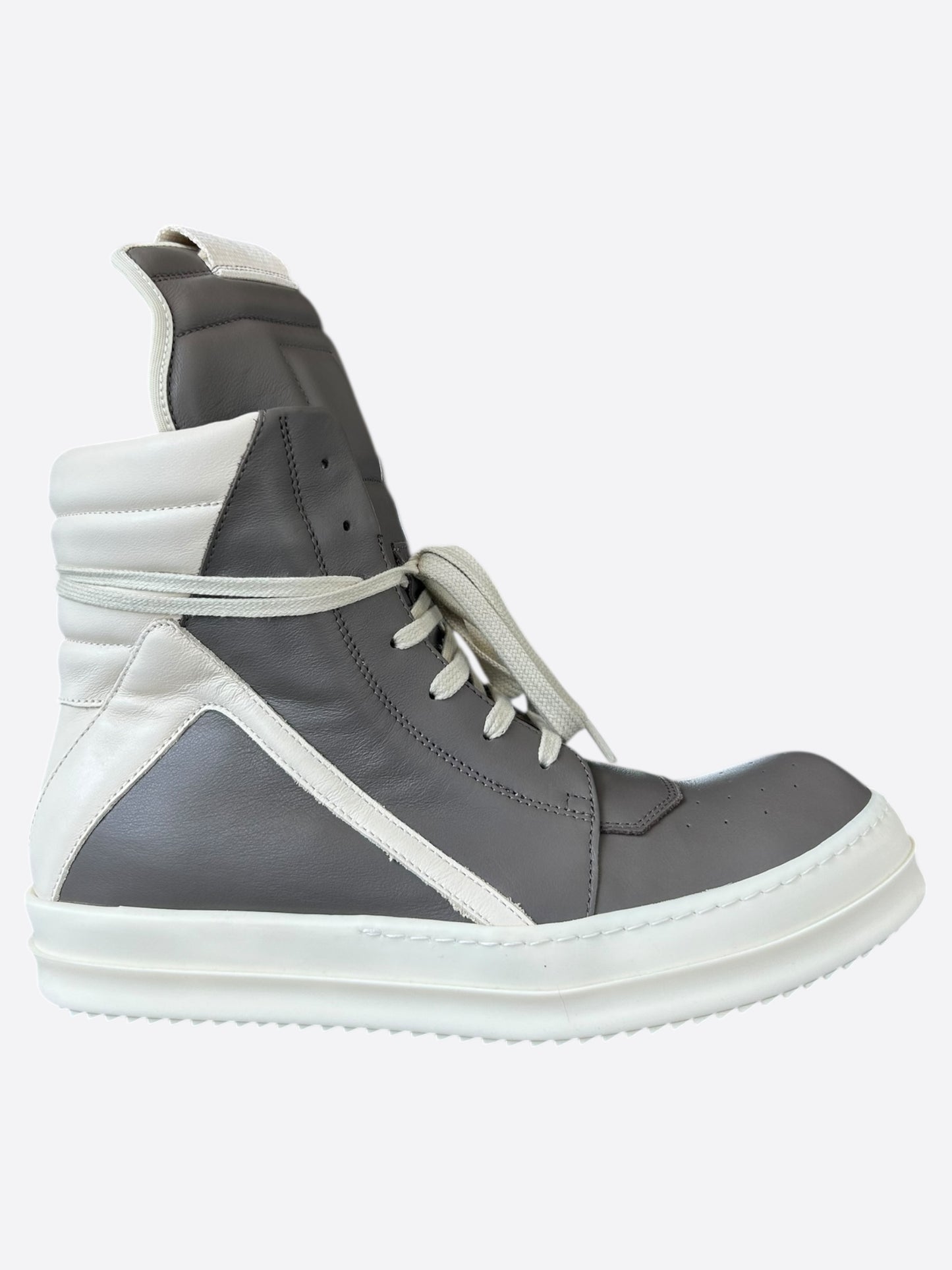 Rick Owens Grey & White Geobaskets