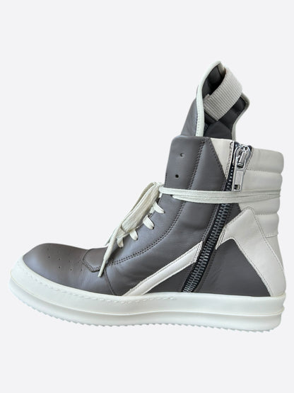 Rick Owens Grey & White Geobaskets