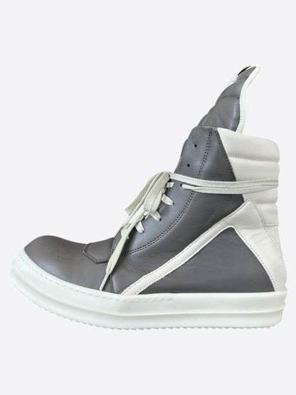 Rick Owens Grey & White Geobaskets