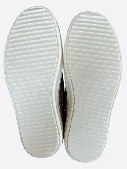 Rick Owens Gold Leather Women's Low Top Sneakers