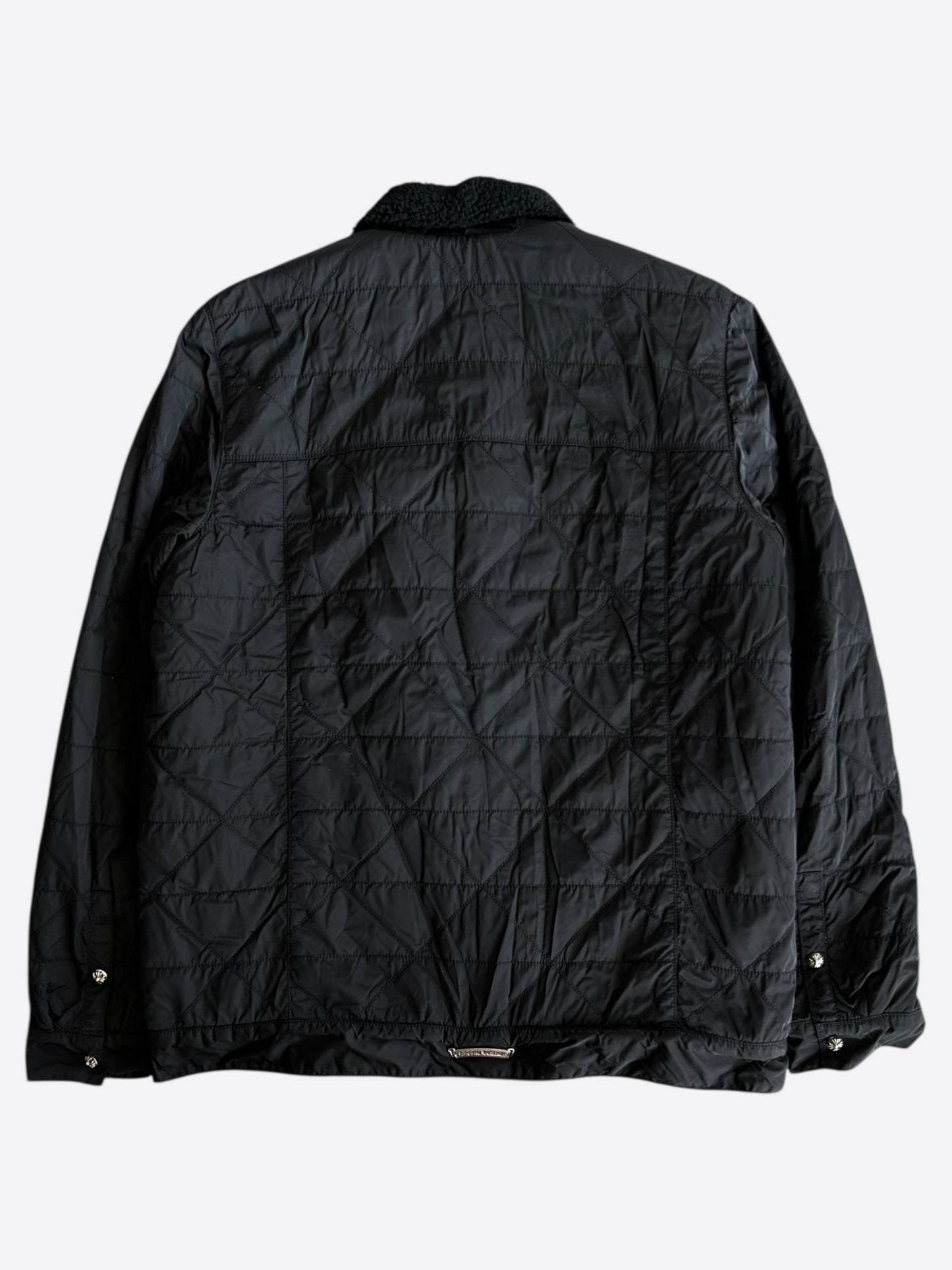 Chrome Hearts Black Quilted Sherpa Jacket