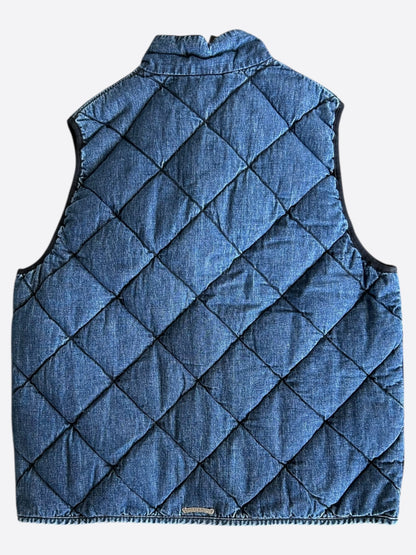 Chrome Hearts Blue Quilted Denim Vest