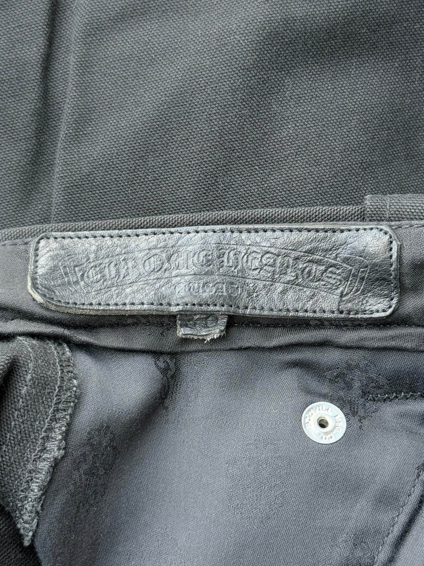 Chrome Hearts Black Flared Carpenter Pants
