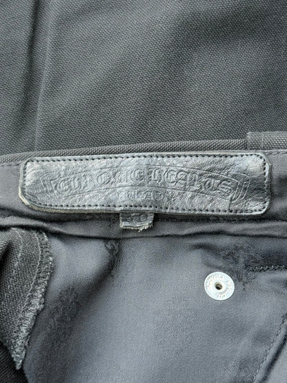 Chrome Hearts Black Flared Carpenter Pants