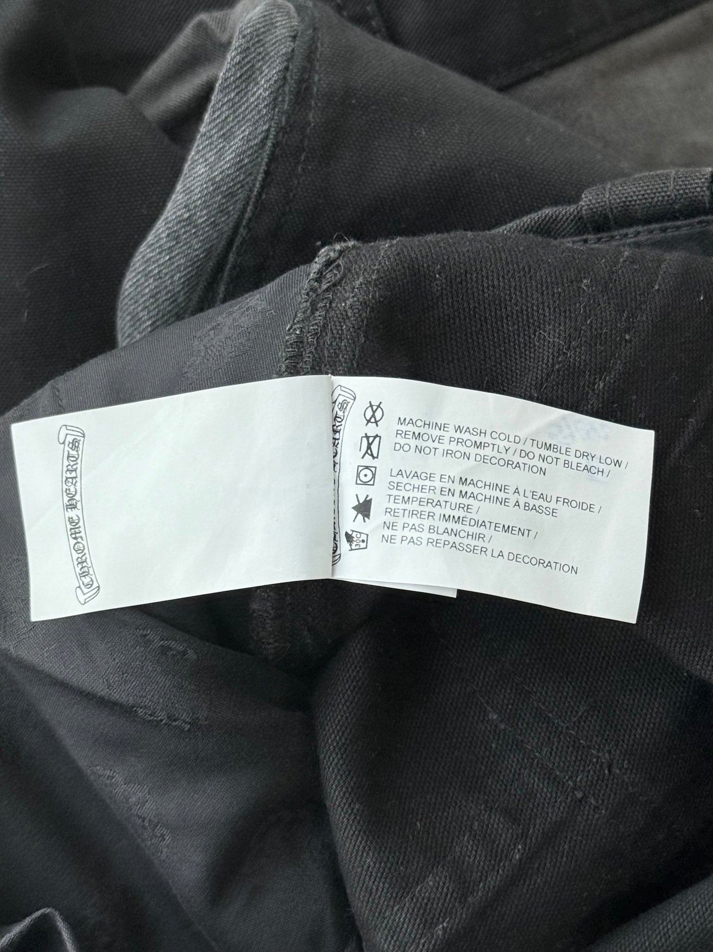 Chrome Hearts Black Flared Carpenter Pants