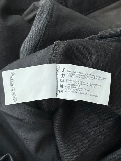 Chrome Hearts Black Flared Carpenter Pants