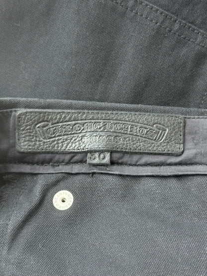 Chrome Hearts Black Cross Patch Carpenter Pants