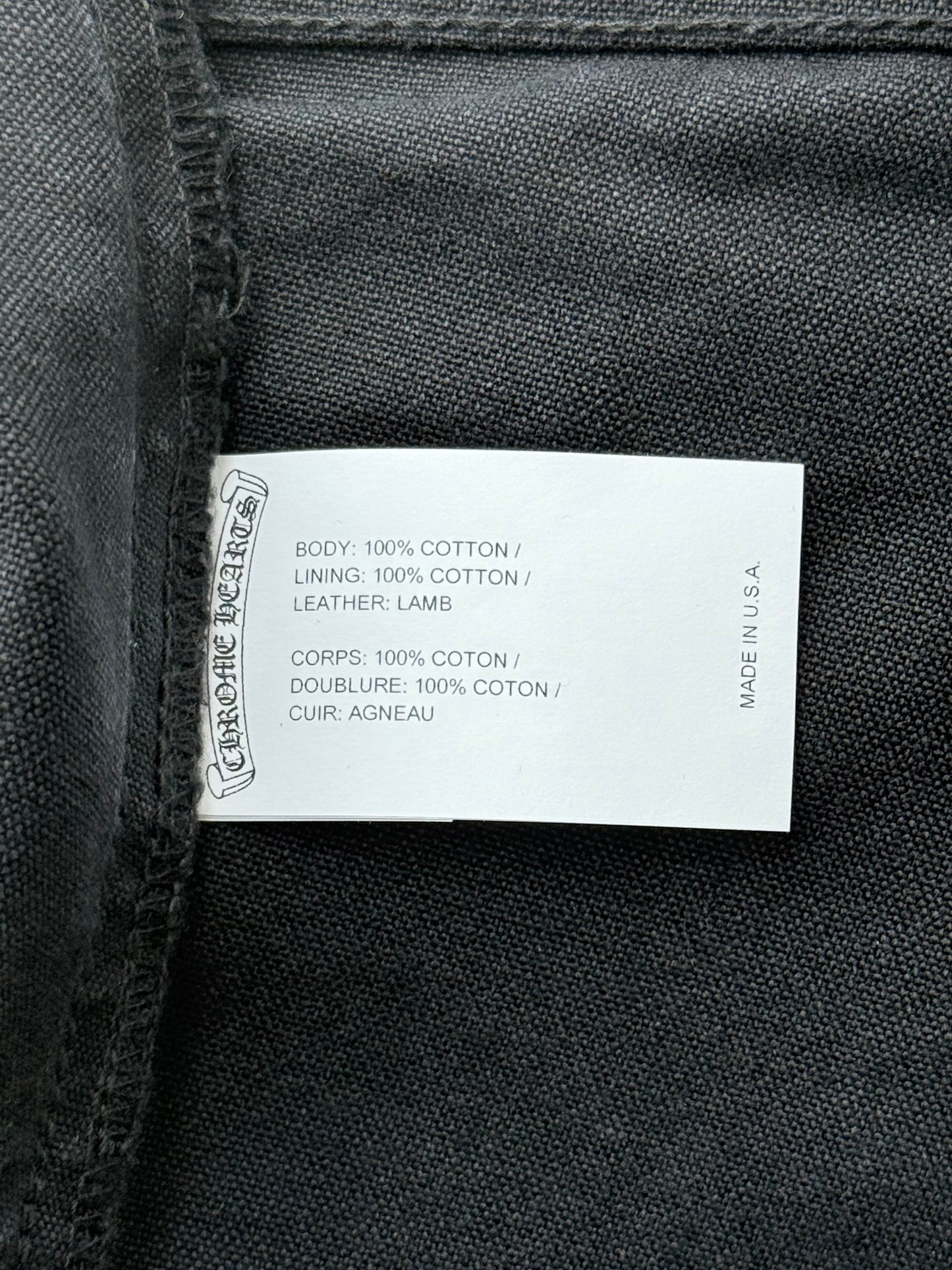 Chrome Hearts Black Cross Patch Carpenter Pants