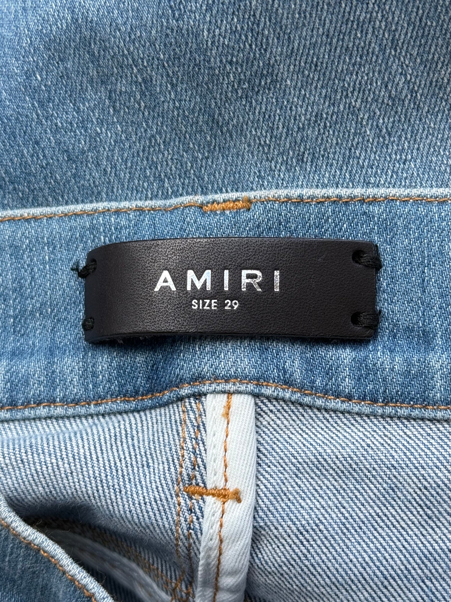 Amiri Indigo & Camouflage Patch MX1 Jeans