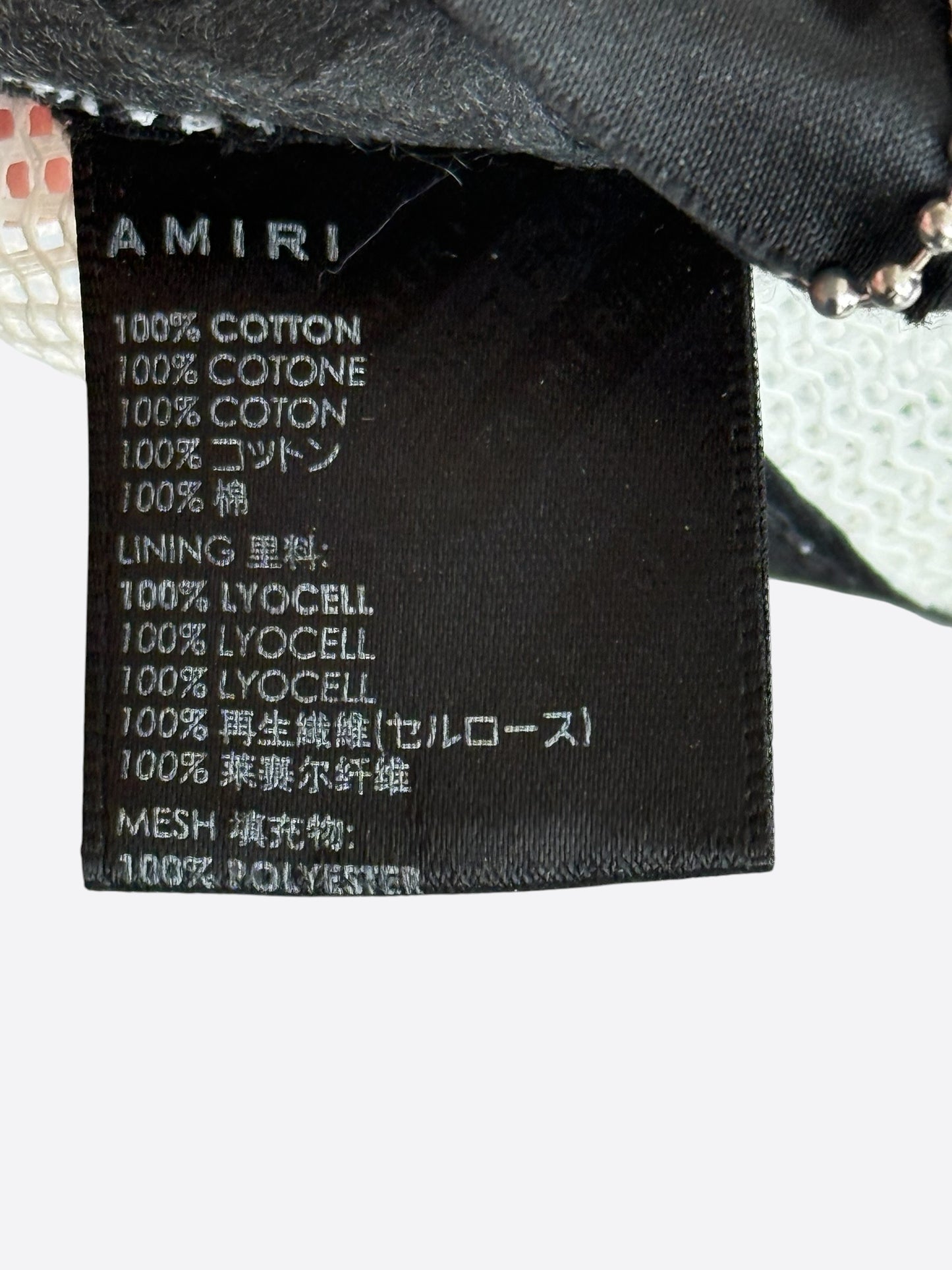 Amiri White & Brown MA Logo Trucker Hat