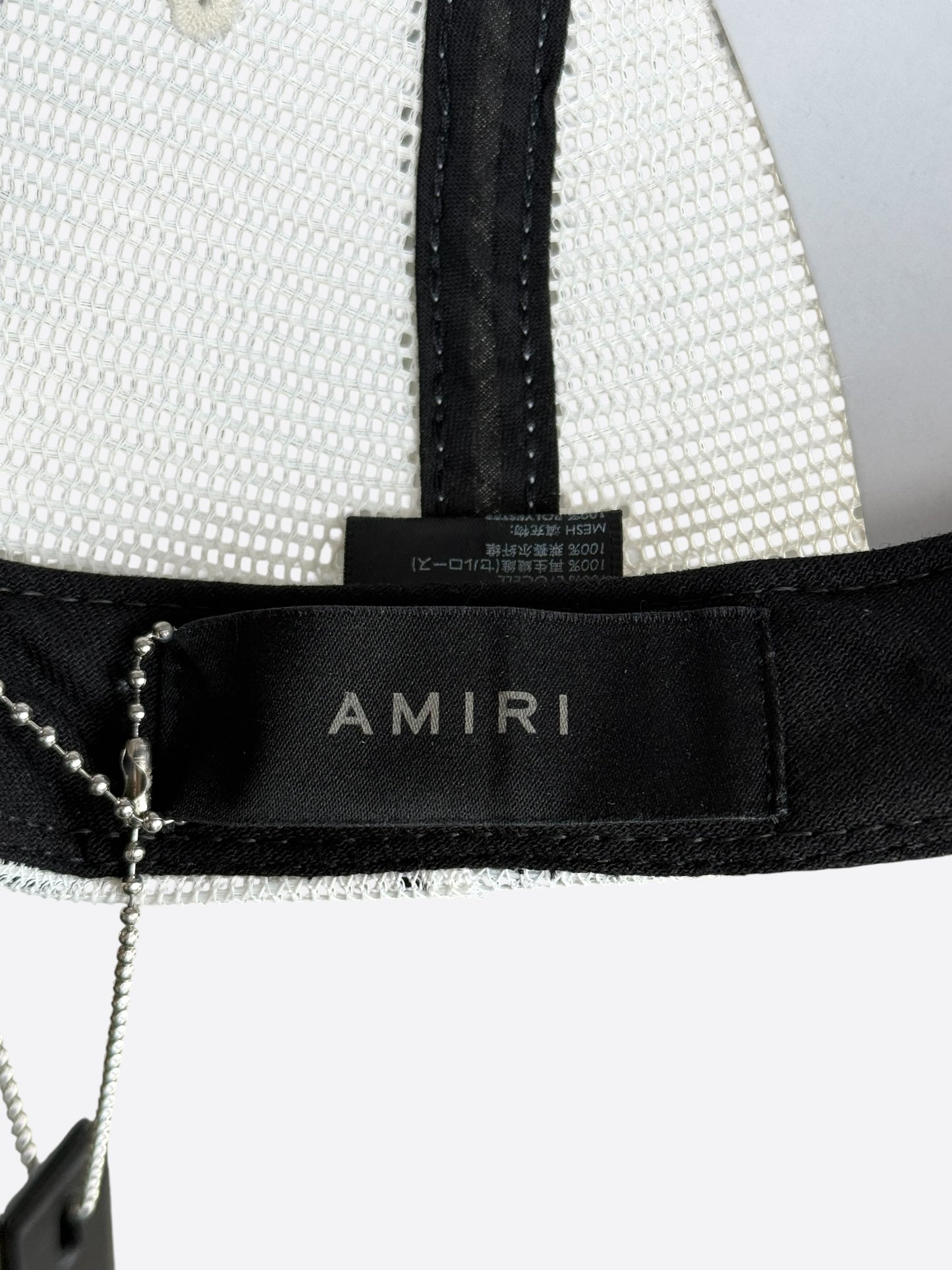 Amiri White & Brown MA Logo Trucker Hat