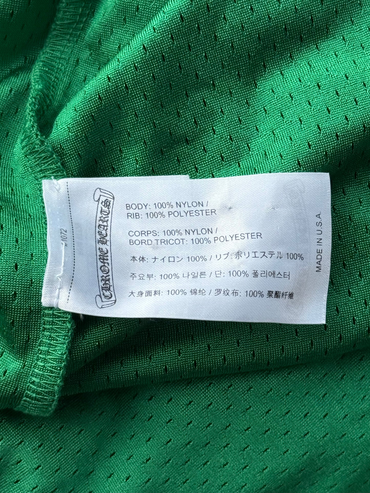Chrome Hearts Green & Yellow Floral Nylon Mesh Longsleeve Jersey