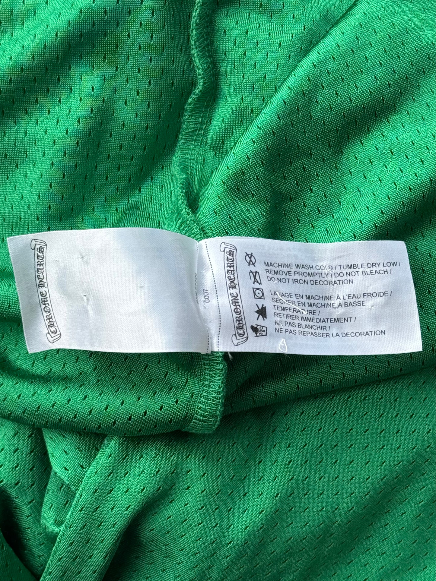 Chrome Hearts Green & Yellow Floral Nylon Mesh Longsleeve Jersey