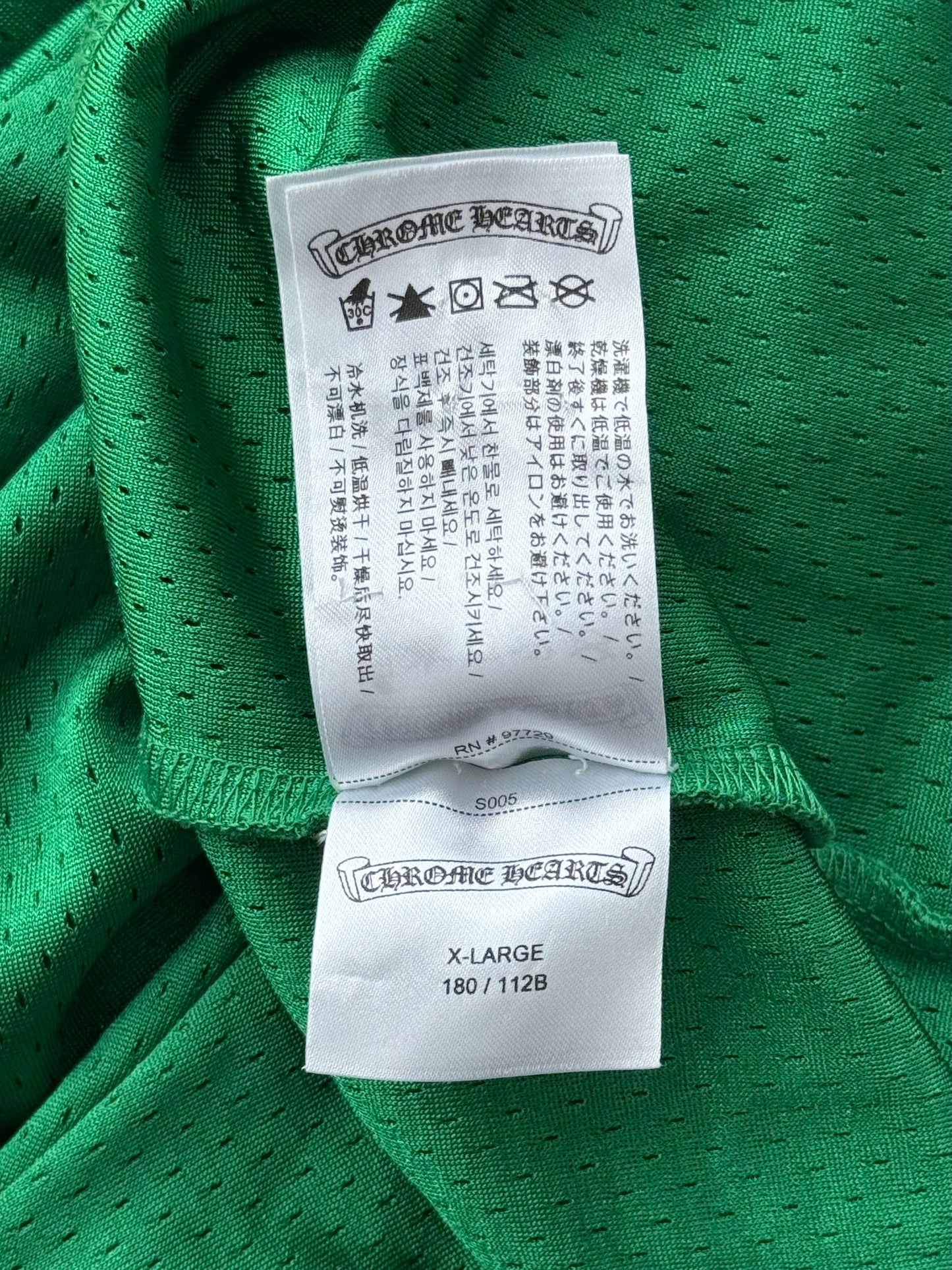 Chrome Hearts Green & Yellow Floral Nylon Mesh Longsleeve Jersey