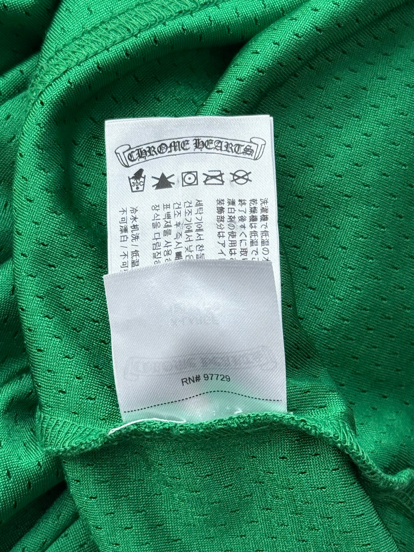 Chrome Hearts Green & Yellow Floral Nylon Mesh Longsleeve Jersey