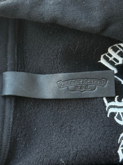 Chrome Hearts Black & White Triple Cross Embroidered Quarter Zip Sweater