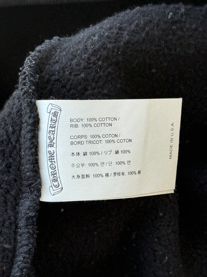 Chrome Hearts Black & White Triple Cross Embroidered Quarter Zip Sweater