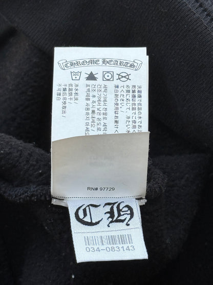 Chrome Hearts Black & White Triple Cross Embroidered Quarter Zip Sweater