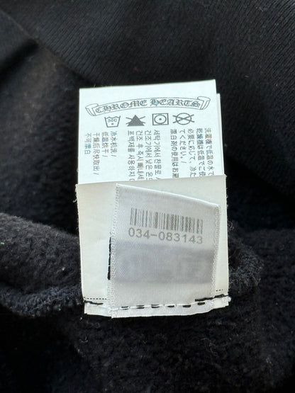 Chrome Hearts Black & White Triple Cross Embroidered Quarter Zip Sweater