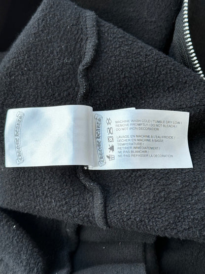 Chrome Hearts Black & Purple Dagger Script Zip Up Hoodie