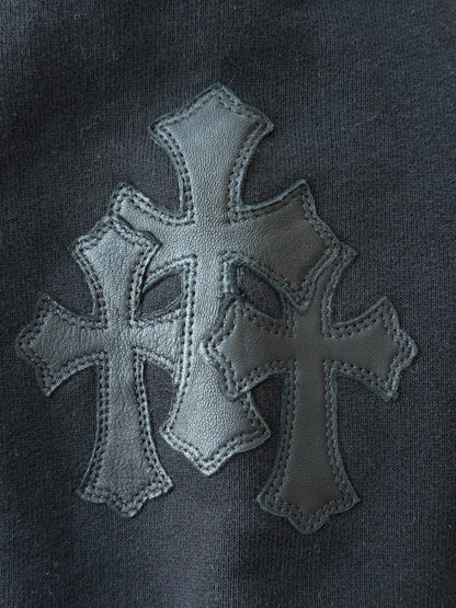 Chrome Hearts Black Triple Cross Patch Paper Jam Hoodie