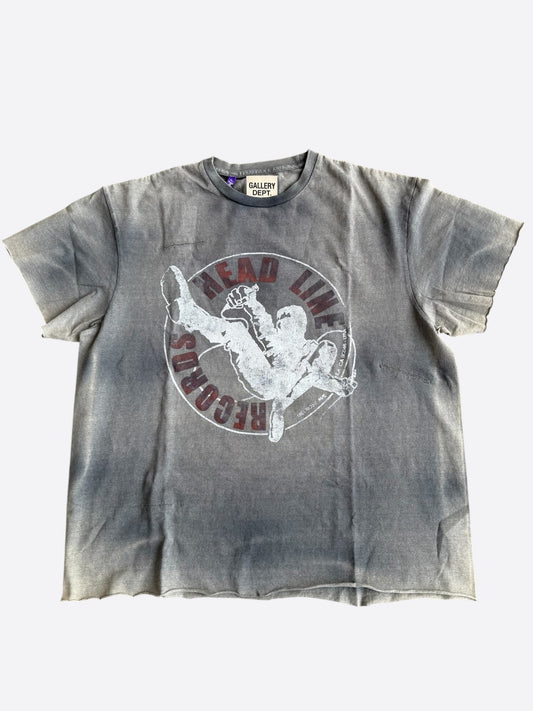 Gallery Dept Vintage Black Records Glitter Logo Distressed T-Shirt