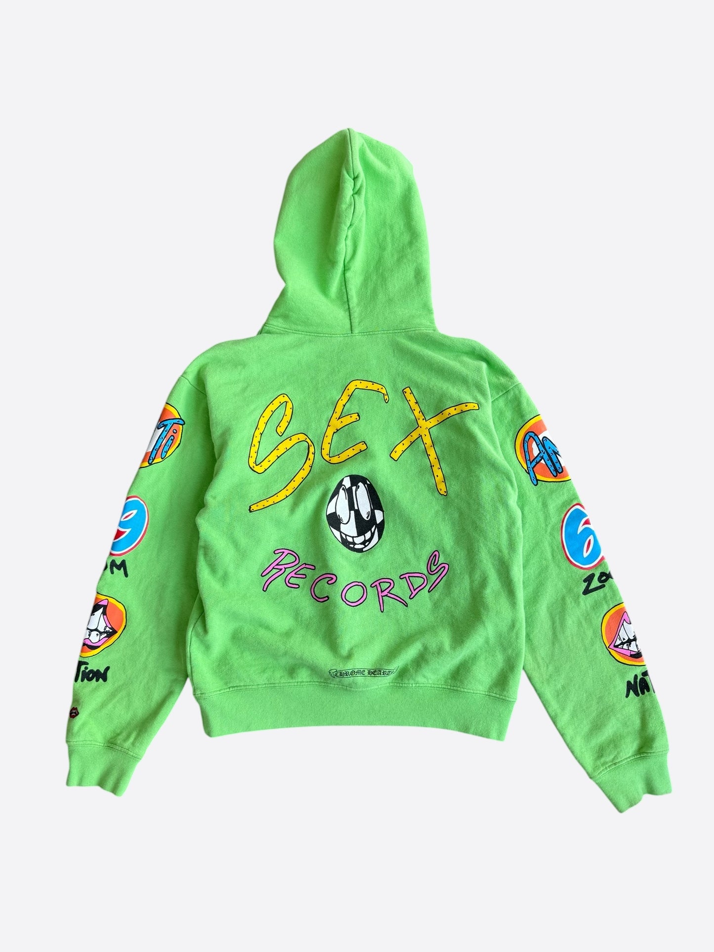 Chrome Hearts Green Sex Records Logo Hoodie