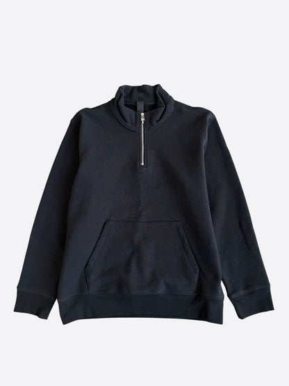 Chrome Hearts Black & White Triple Cross Embroidered Quarter Zip Sweater