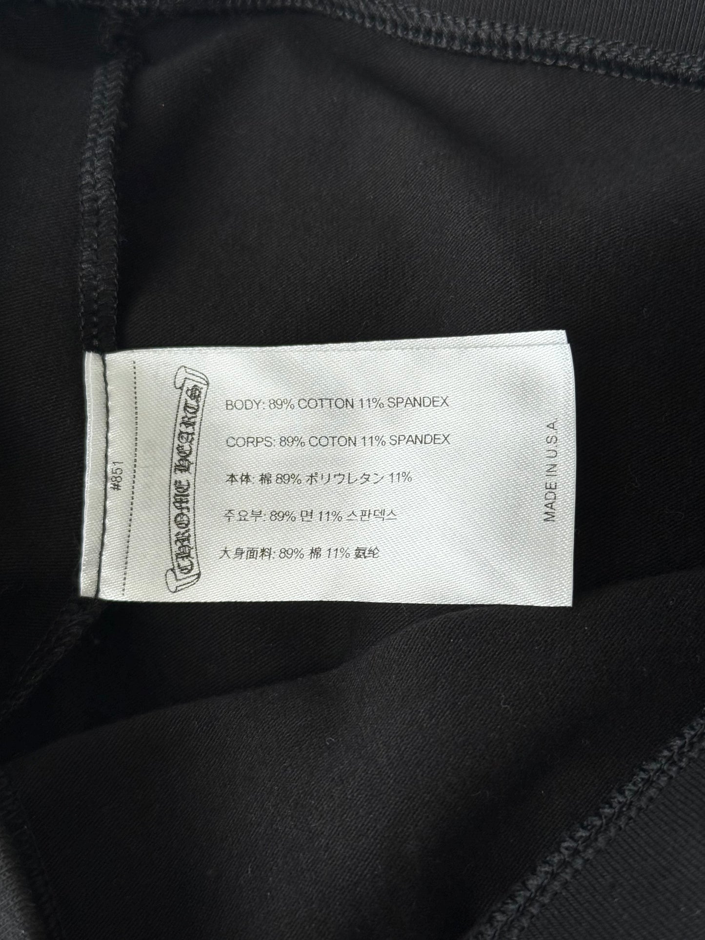 Chrome Hearts Black & White Scroll Logo Leggings