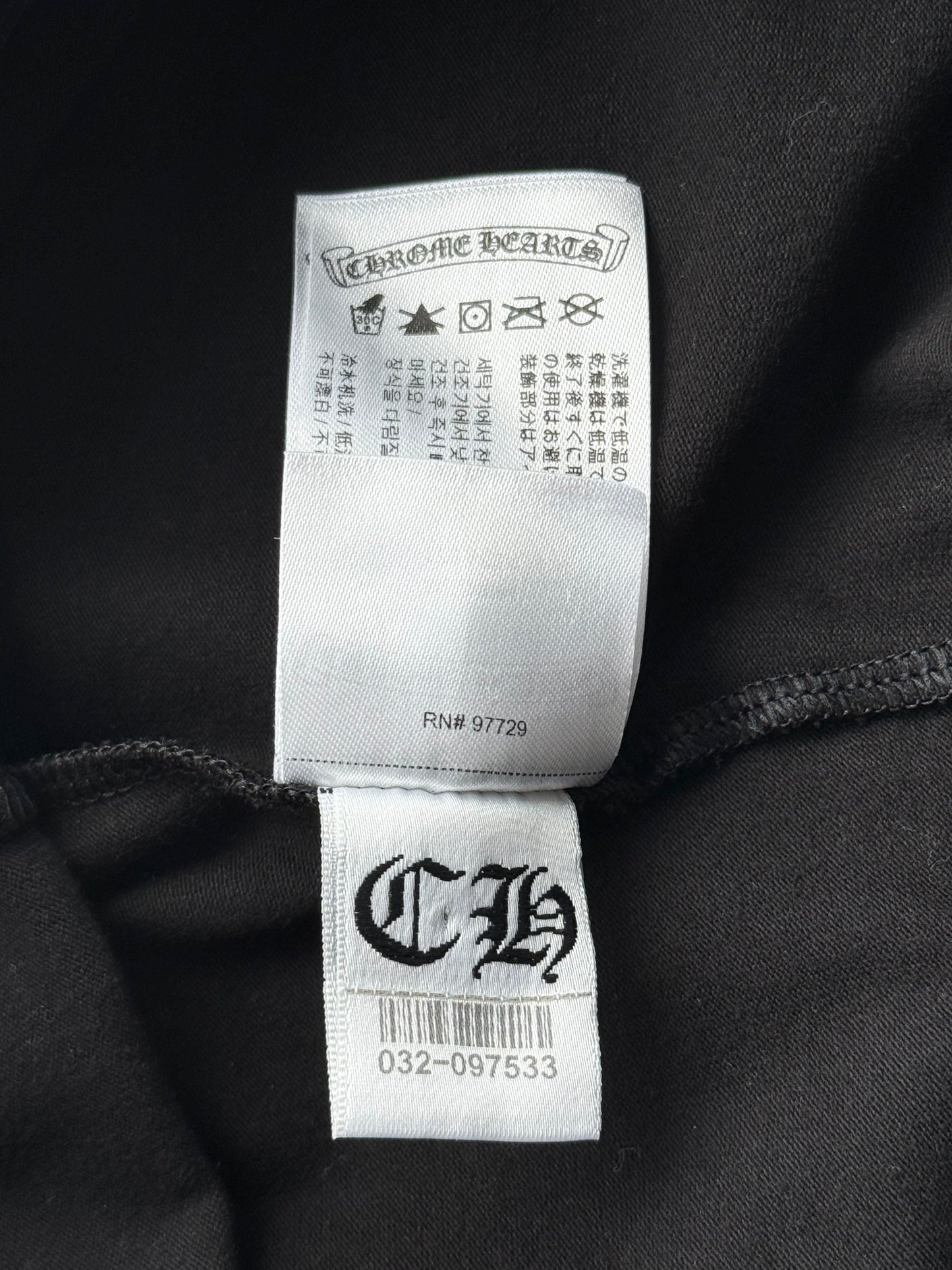 Chrome Hearts Black & White Scroll Logo Leggings