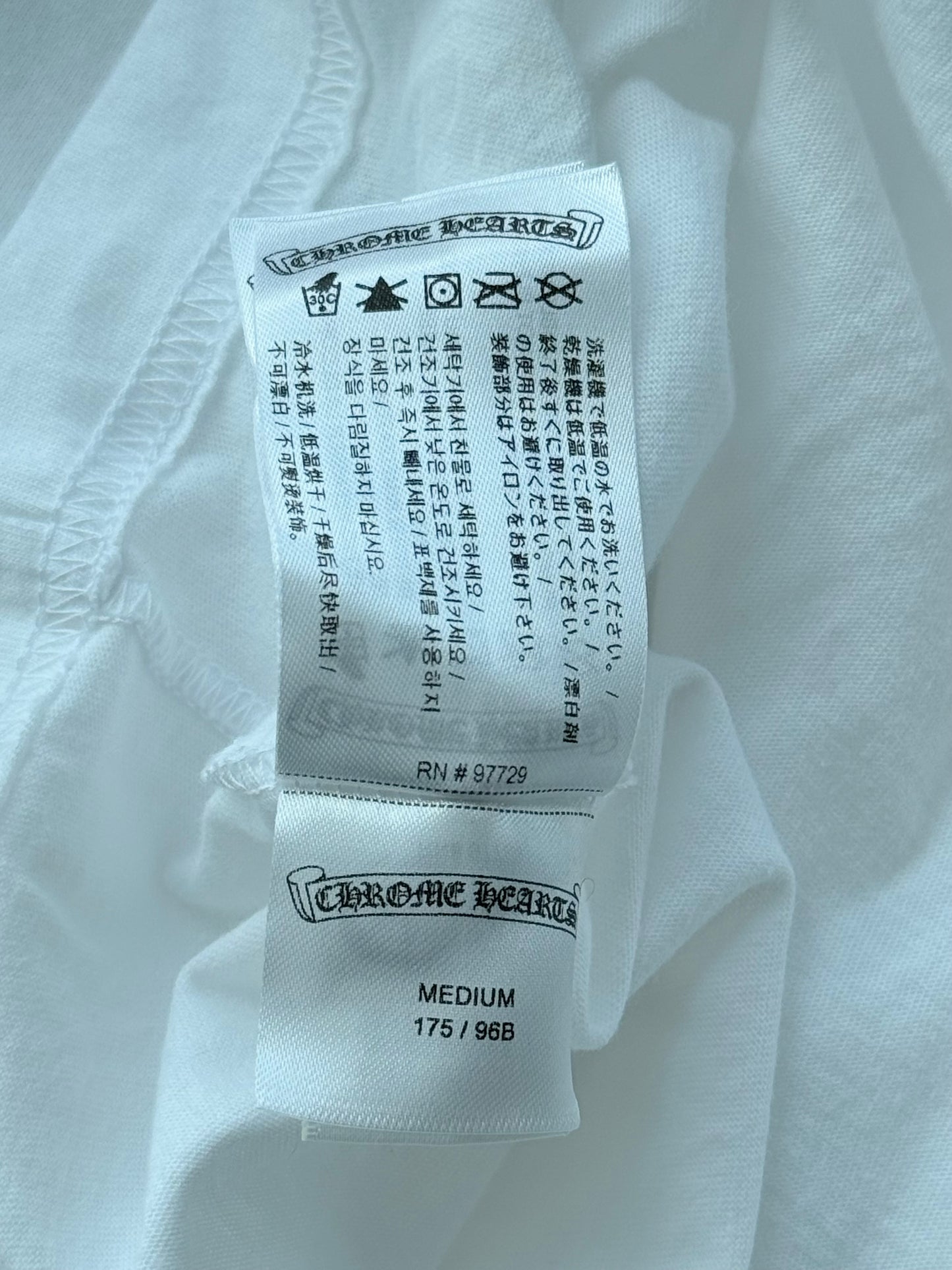 Chrome Hearts White & Red NY Longsleeve T-Shirt
