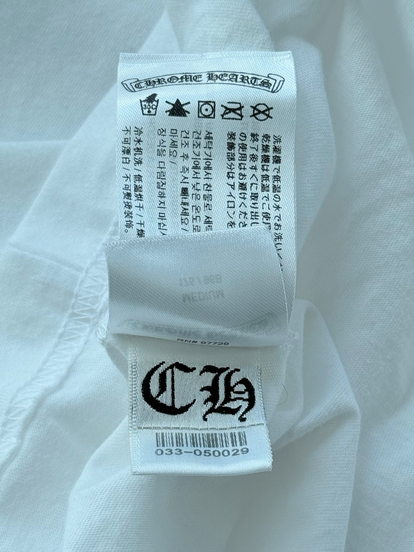 Chrome Hearts White & Red NY Longsleeve T-Shirt