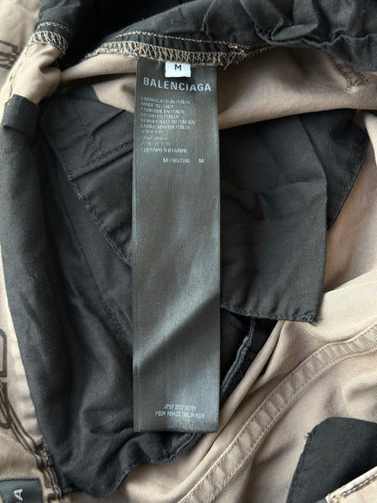 Balenciaga Beige BB Monogram Convertible Cargo Pants