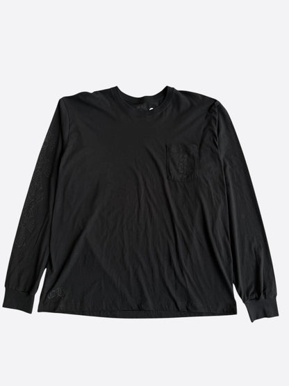 Chrome Hearts Black Miami Exclusive Cross Logo Longsleeve T-Shirt