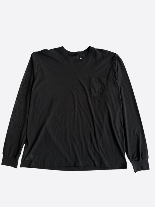 Chrome Hearts Black Miami Exclusive Cross Logo Longsleeve T-Shirt