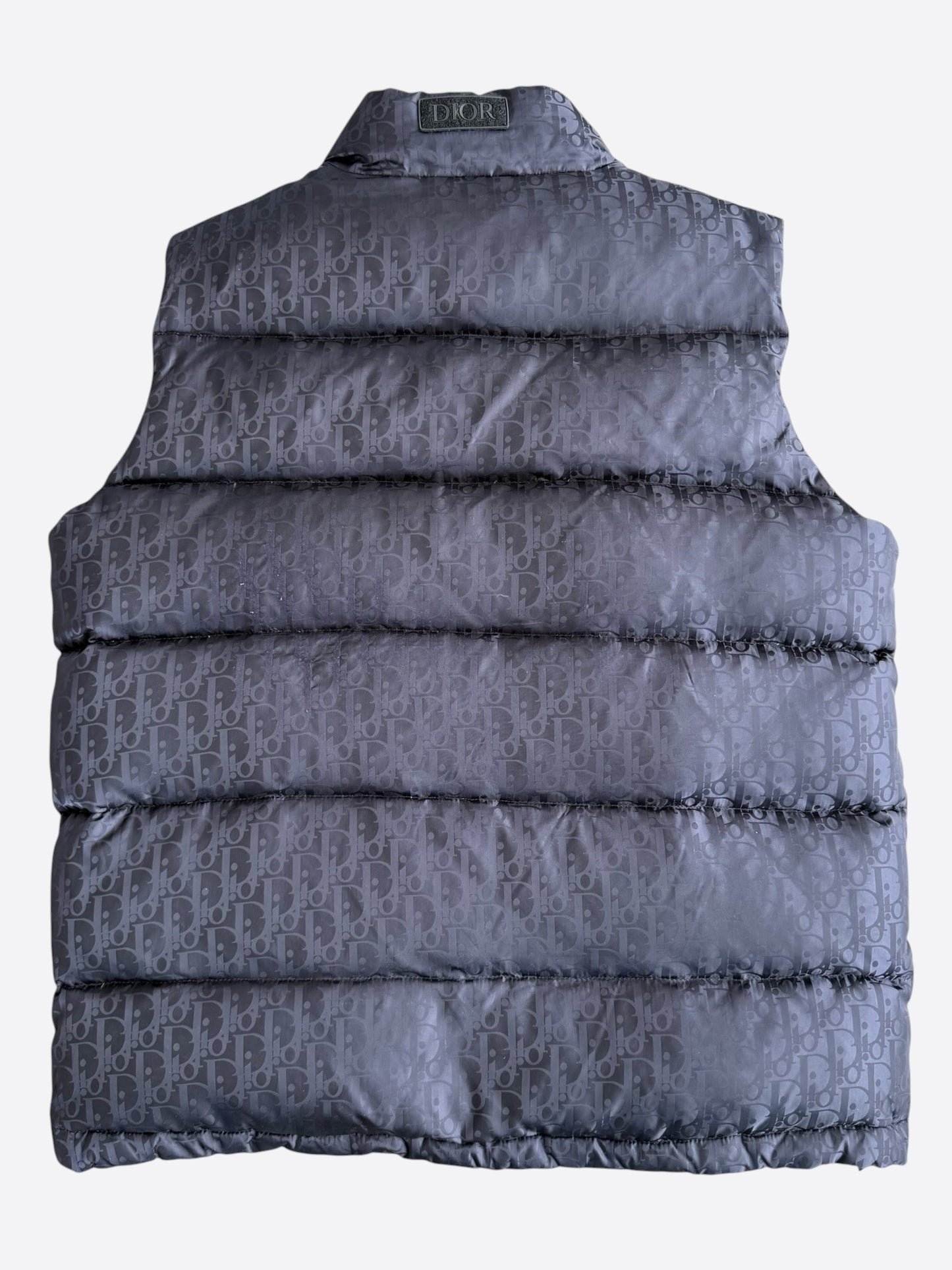 Dior Navy Oblique Puffer Vest