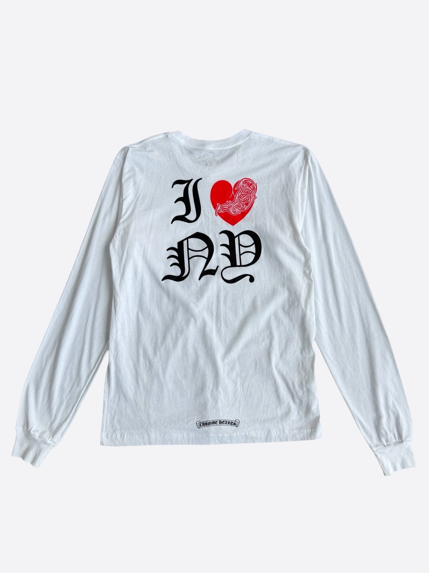 Chrome Hearts White & Red NY Longsleeve T-Shirt