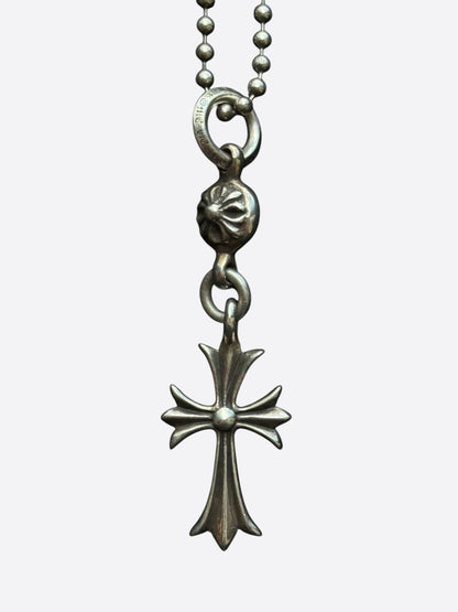 Chrome Hearts Silver Tiny Cross Necklace