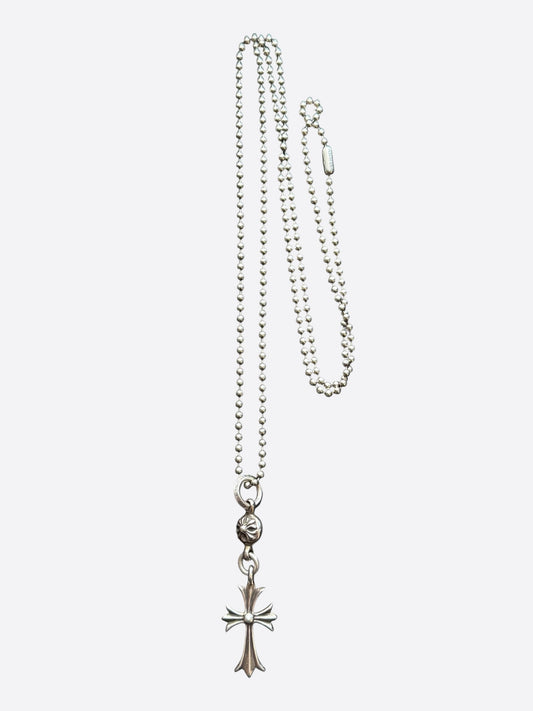 Chrome Hearts Silver Tiny Cross Necklace
