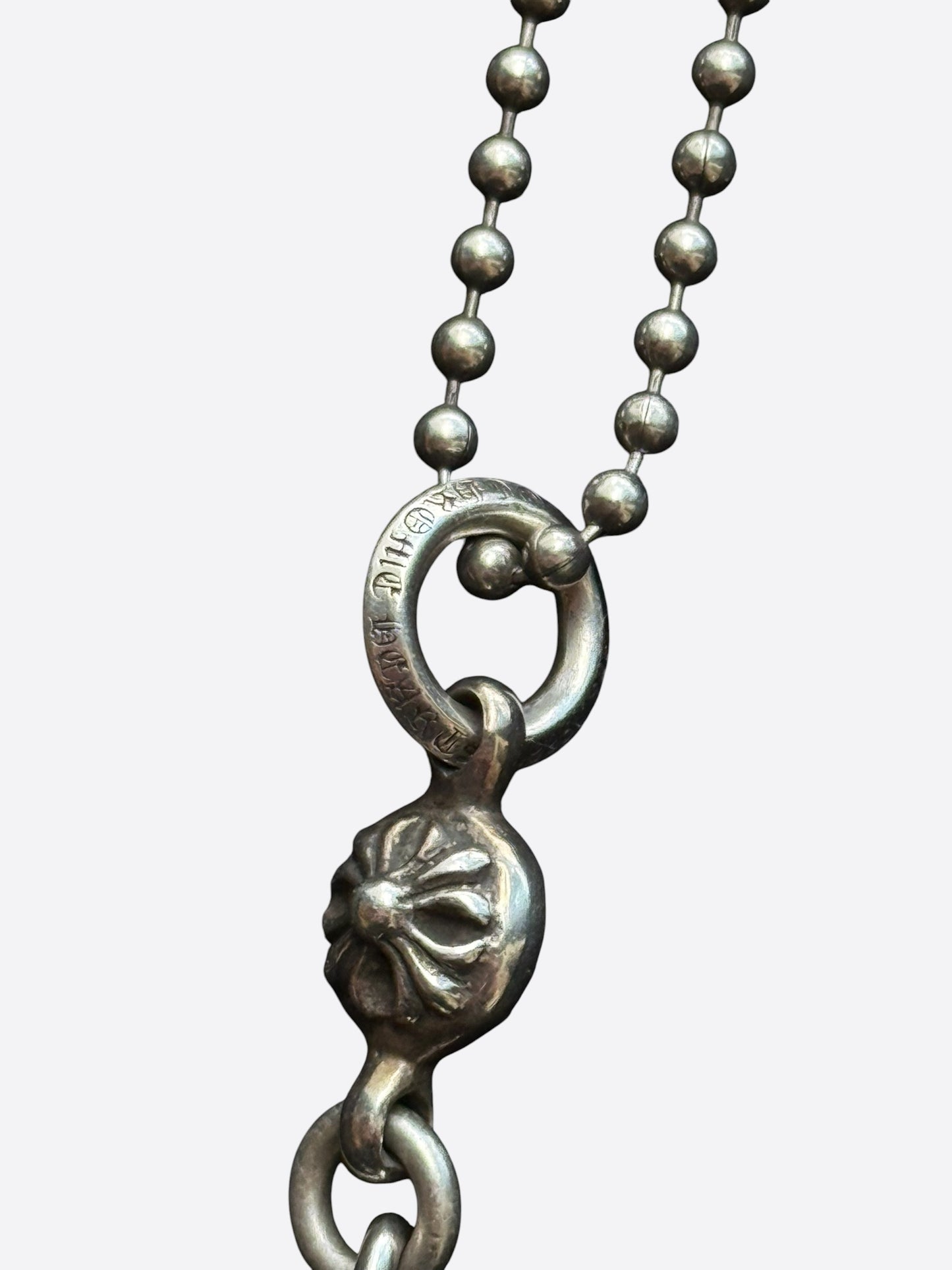 Chrome Hearts Silver Tiny Cross Necklace