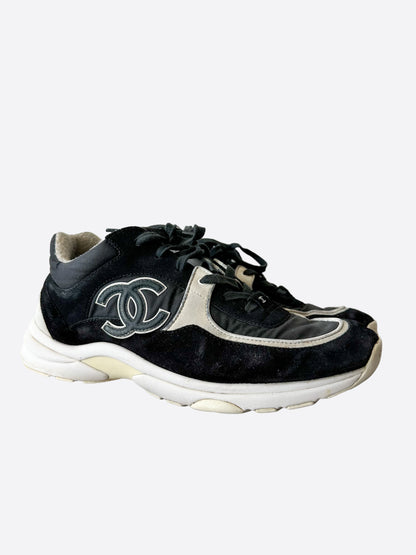 Chanel Black & White CC Logo Trainers