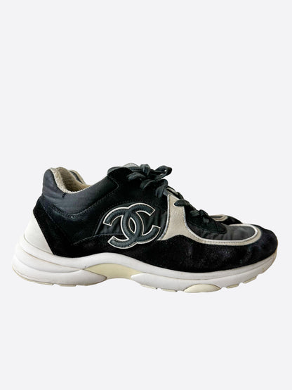 Chanel Black & White CC Logo Trainers