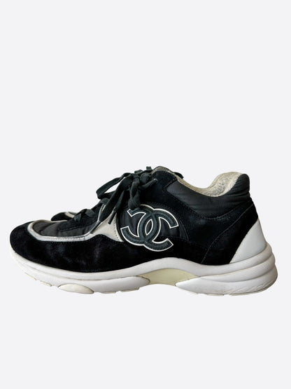 Chanel Black & White CC Logo Trainers