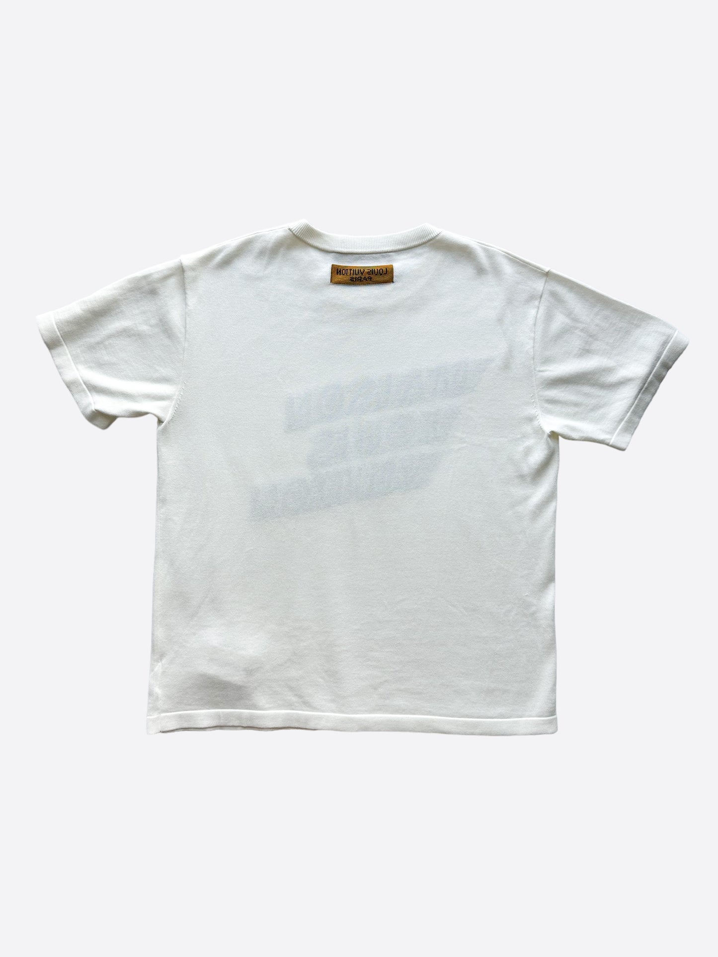 Louis Vuitton White Maison Intarsia T-Shirt