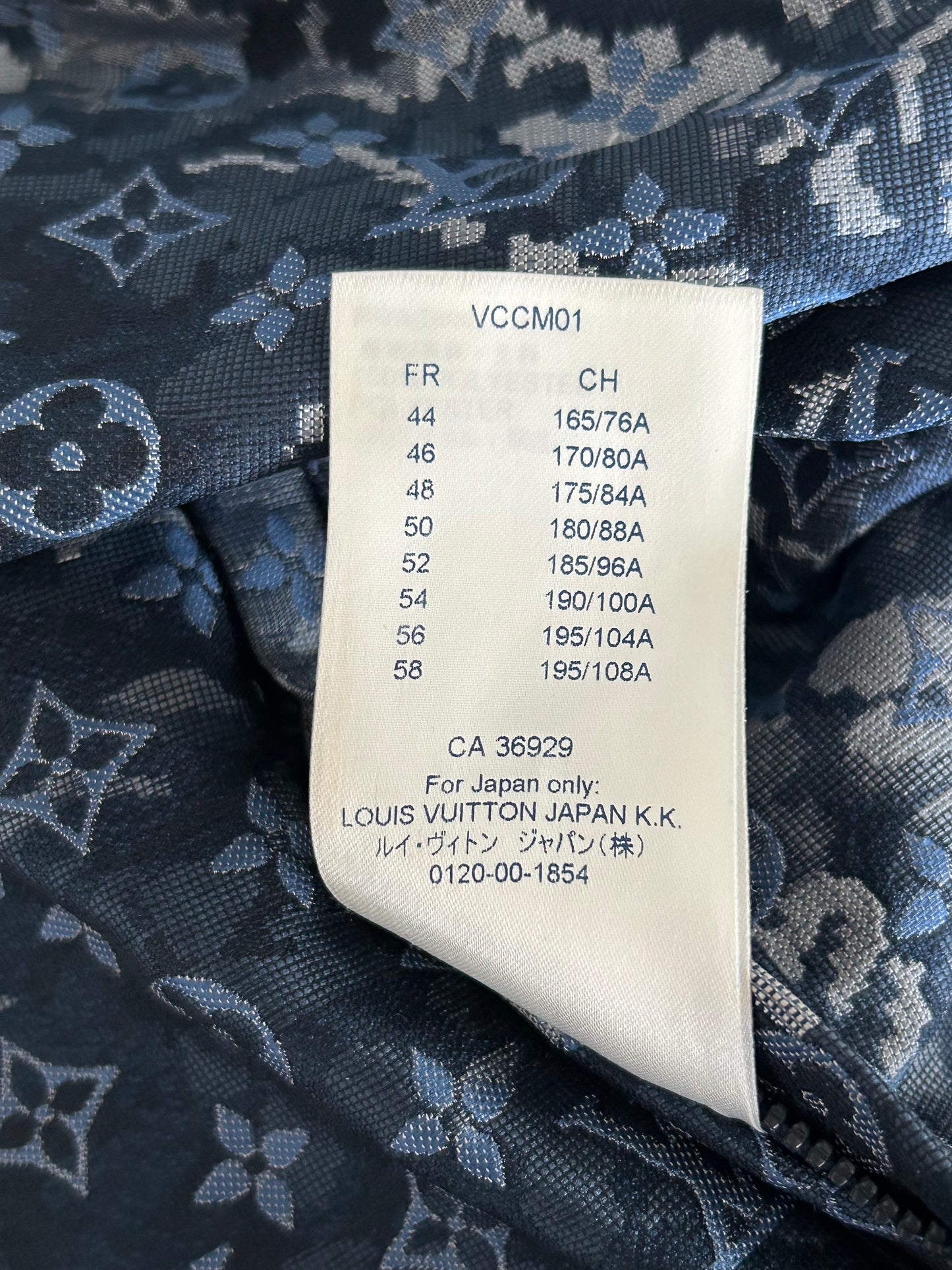 Louis Vuitton Blue Tapestry Monogram Windbreaker