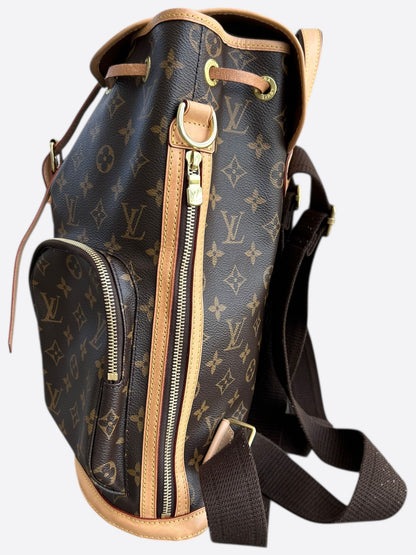 louis vuitton backpack bosphore monogram brown Luxe.It.Fwd and a drawstring closure Louis Vuitton Brown Monogram Canvas