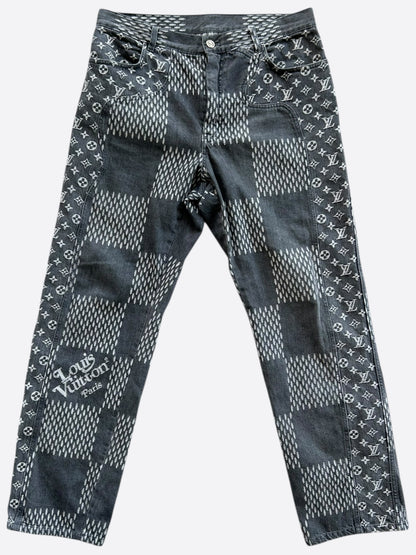 Louis Vuitton Nigo Grey Giant Damier Monogram Jeans