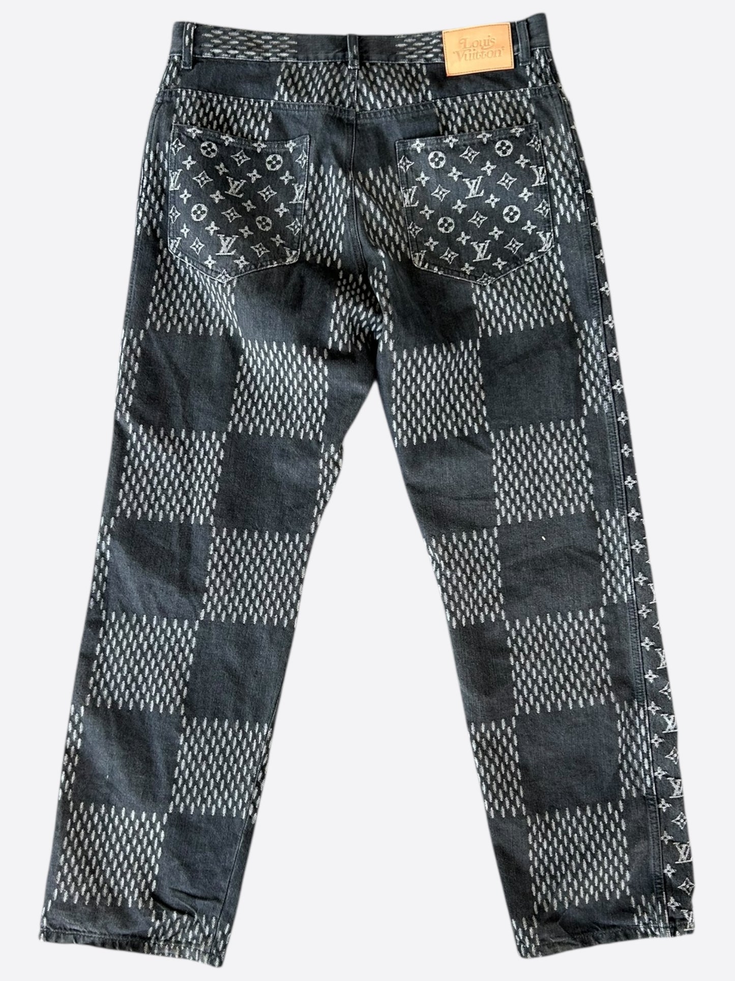 Louis Vuitton Nigo Grey Giant Damier Monogram Jeans